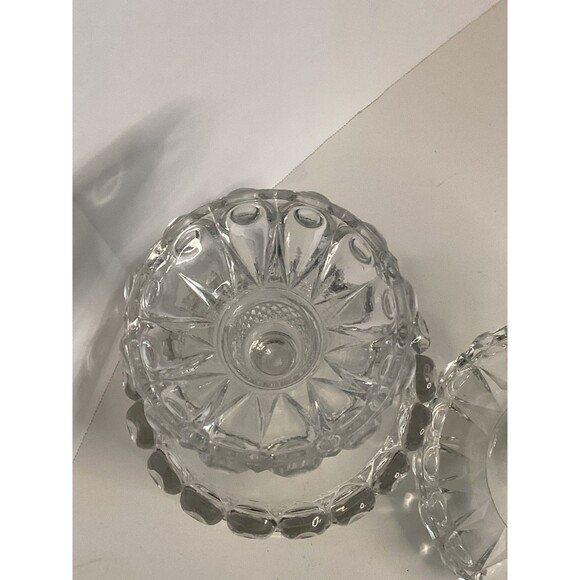 VTG EAPG Glass REVERSE TORPEDO Lidded Compote Bowl Dalzell Gilmore Leighton - Picture 4 of 4